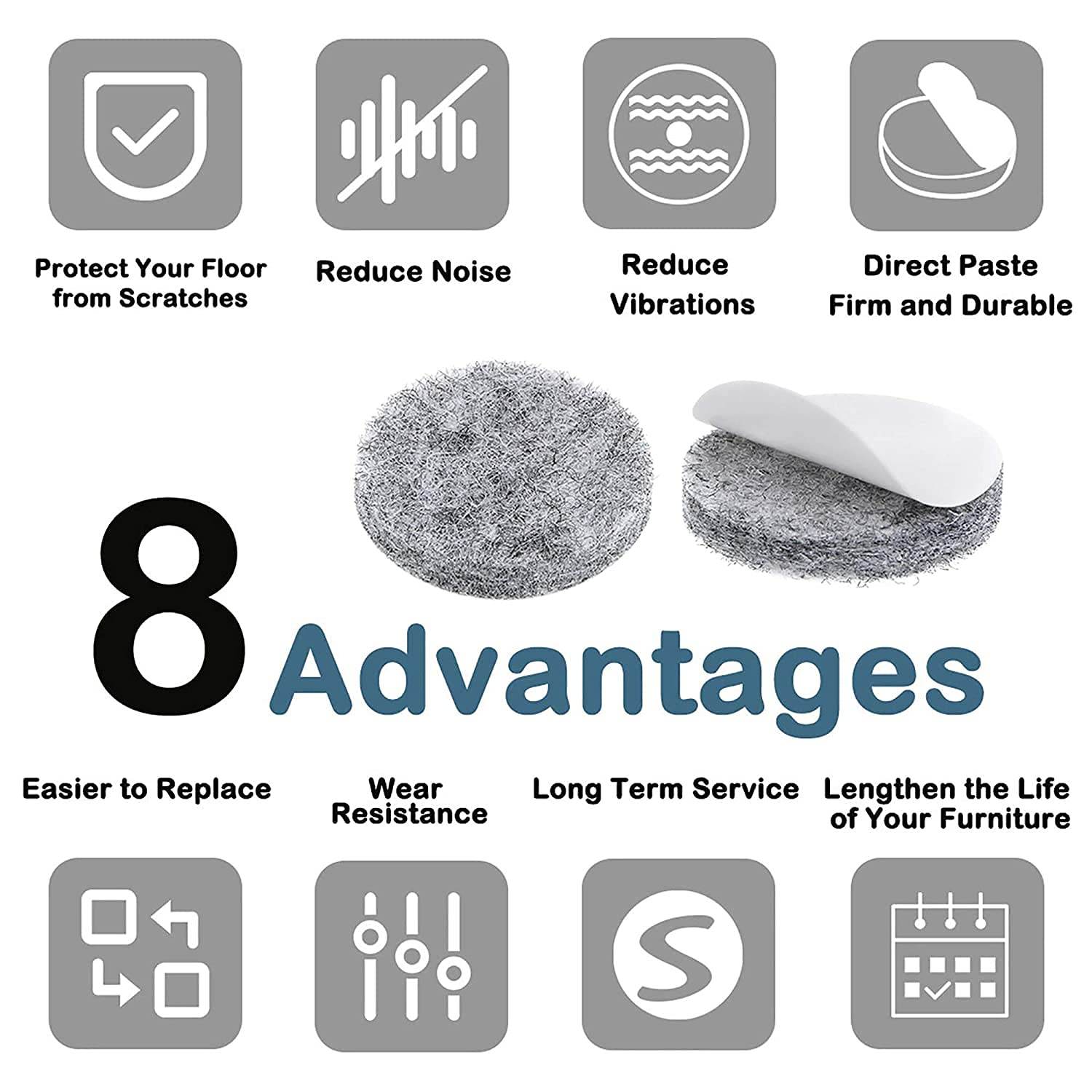 Furniture Pad Square Felt Pads Floor Protector Pad For Home & All Furniture Use - infinityexculsivestore.com