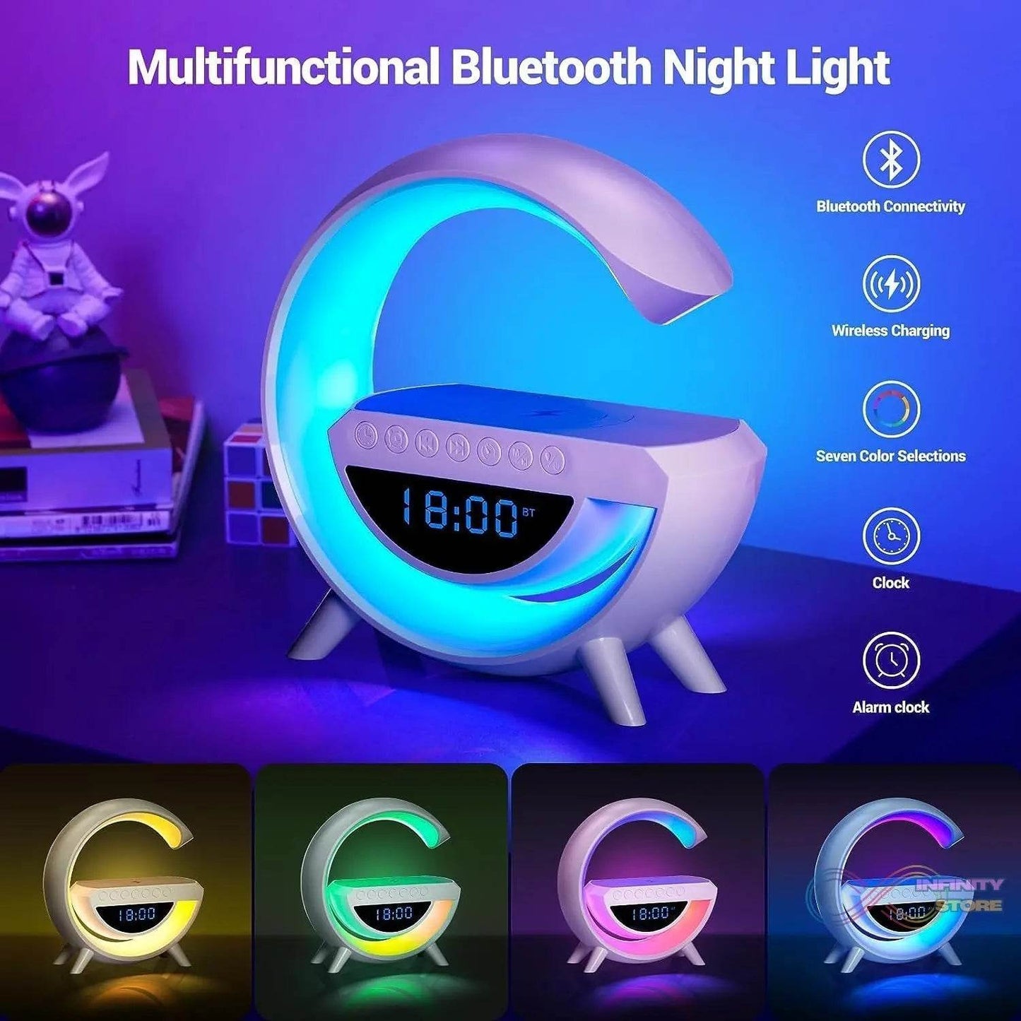 G Lamp Speaker - 3-in-1 Bluetooth Speaker with Fast Wireless Charging (1 Pc) - infinityexculsivestore.com