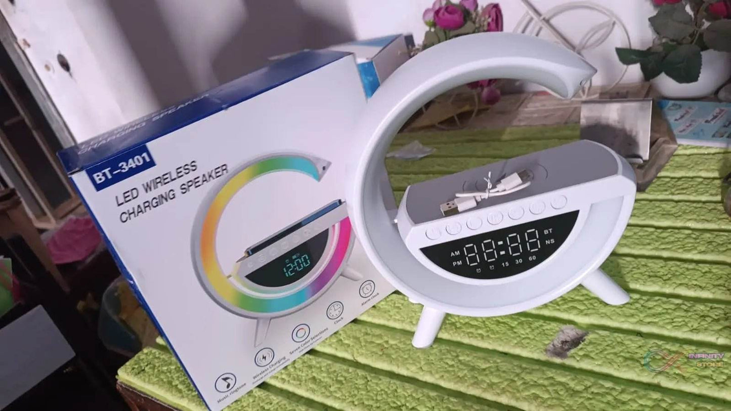 G Lamp Speaker - 3-in-1 Bluetooth Speaker with Fast Wireless Charging (1 Pc) - infinityexculsivestore.com