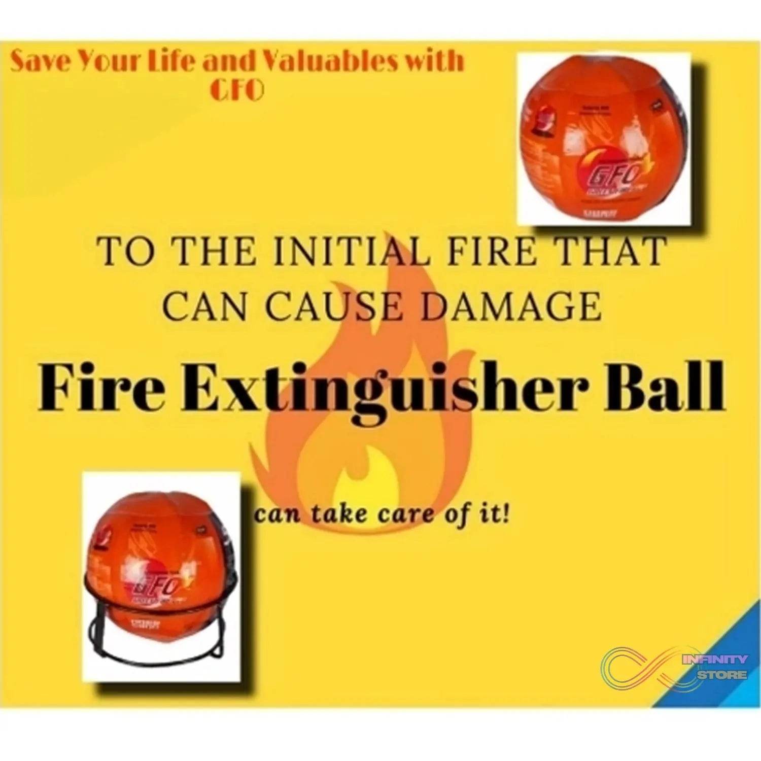 GFO (Green Fire Ball) Automatic Fire Safety Ball for Office School Warehouse Home | FIRE Extinguisher Ball. - infinityexculsivestore.com