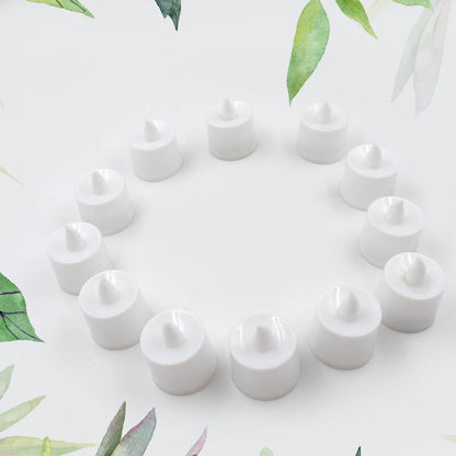GREEN FLAMELESS LED TEALIGHTS, SMOKELESS PLASTIC DECORATIVE CANDLES - LED TEA LIGHT CANDLE FOR HOME DECORATION (PACK OF 12) - infinityexculsivestore.com