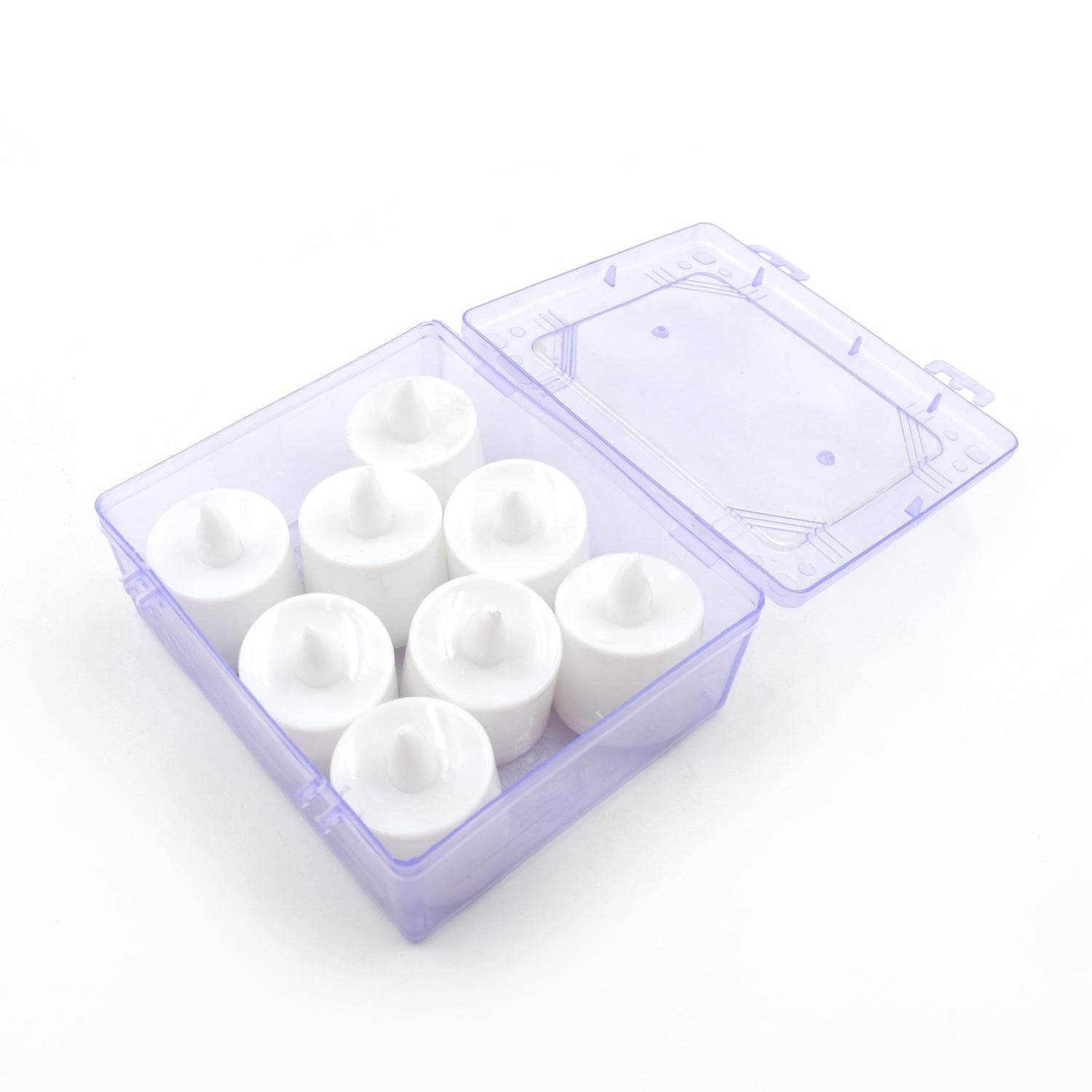 GREEN FLAMELESS LED TEALIGHTS, SMOKELESS PLASTIC DECORATIVE CANDLES - LED TEA LIGHT CANDLE FOR HOME DECORATION (PACK OF 8) - infinityexculsivestore.com