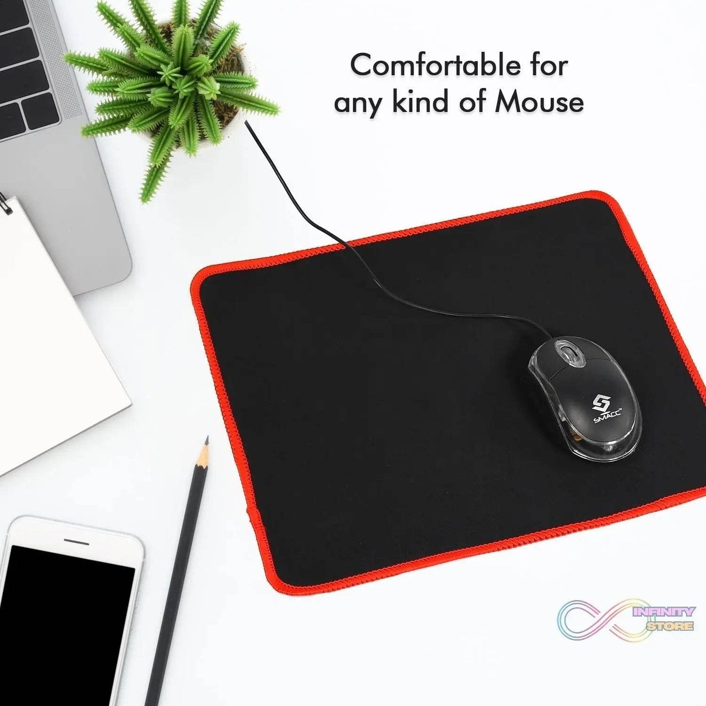 Gaming Mouse Pad Natural Rubber Pad Waterproof Skid Resistant Surface Pad For Gaming & Office Use Mouse Pad - infinityexculsivestore.com
