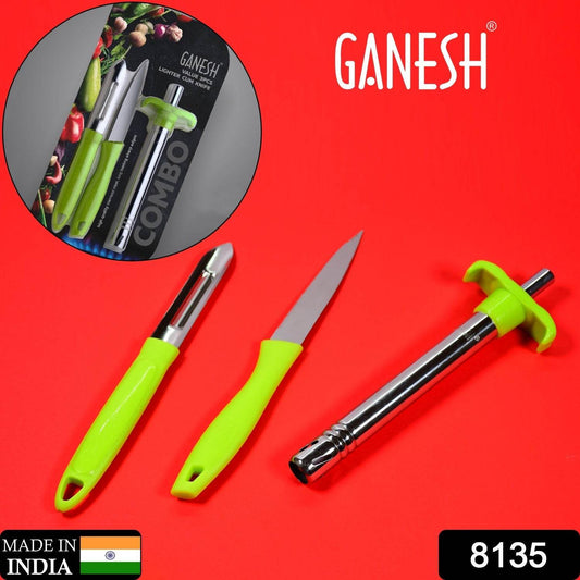 Ganesh 3pc Lighter Cum knife and peeler. - infinityexculsivestore.com