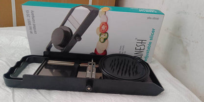 Ganesh Adjustable Plastic Slicer, 1-Piece, Black / Silver - infinityexculsivestore.com