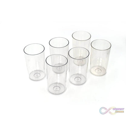 Ganesh Classic Plastic Glass Set of-6 (Each Glass 350ml) - infinityexculsivestore.com