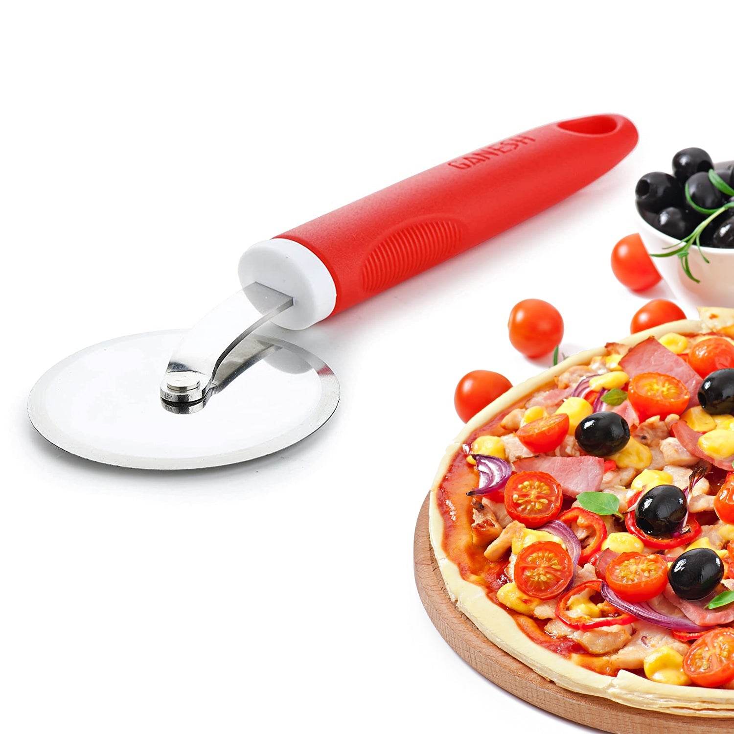Ganesh GANESH PIZZA / PASTRY CUTTER Wheel Pizza Cutter (Stainless Steel) - infinityexculsivestore.com