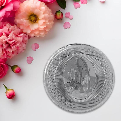Ganesh Ji, Silver color Coin for Gift & Pooja | Silver Coin | Silver Coin / Diwali Gift (1 Pc / (Metal is not silver) - infinityexculsivestore.com