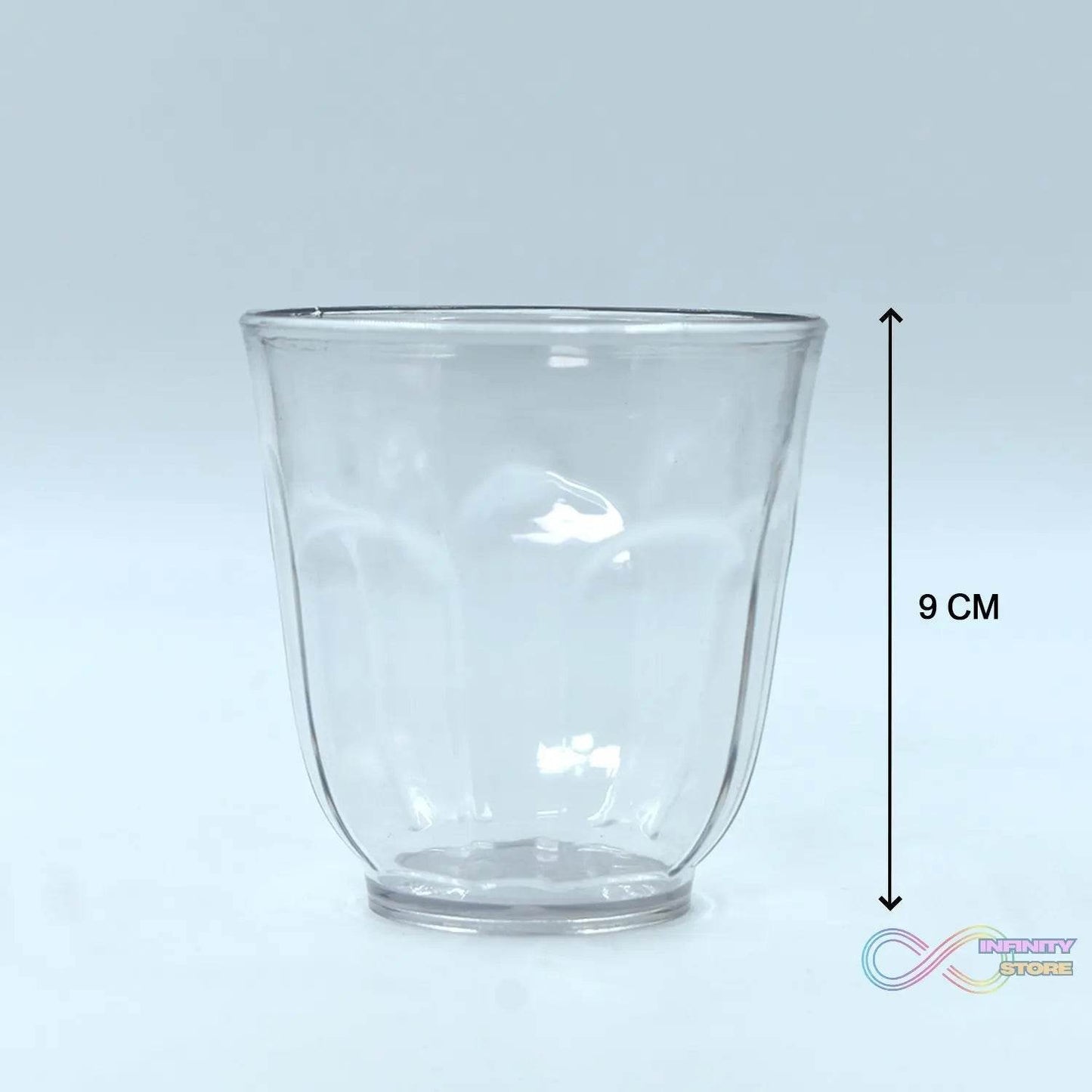 Ganesh Lily glass Break Resistant plastic set of 6Pcs (300 Ml) - infinityexculsivestore.com
