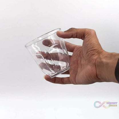 Ganesh Lily glass Break Resistant plastic set of 6Pcs (300 Ml) - infinityexculsivestore.com