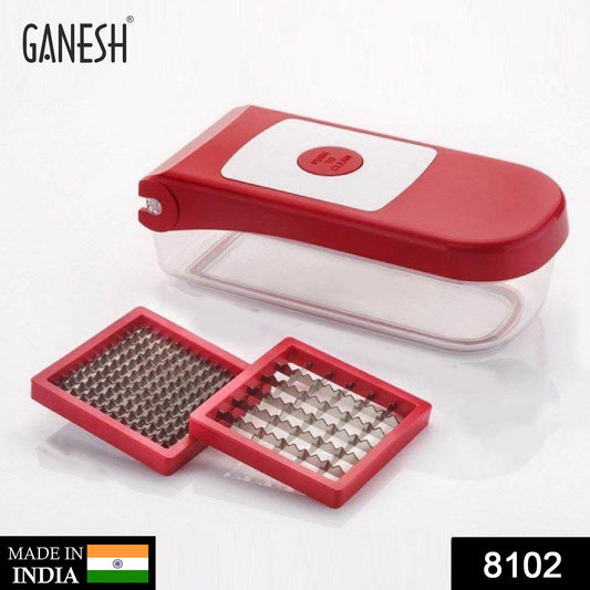 Ganesh Plastic Chopper Vegetable and Fruit Cutter, Red - infinityexculsivestore.com