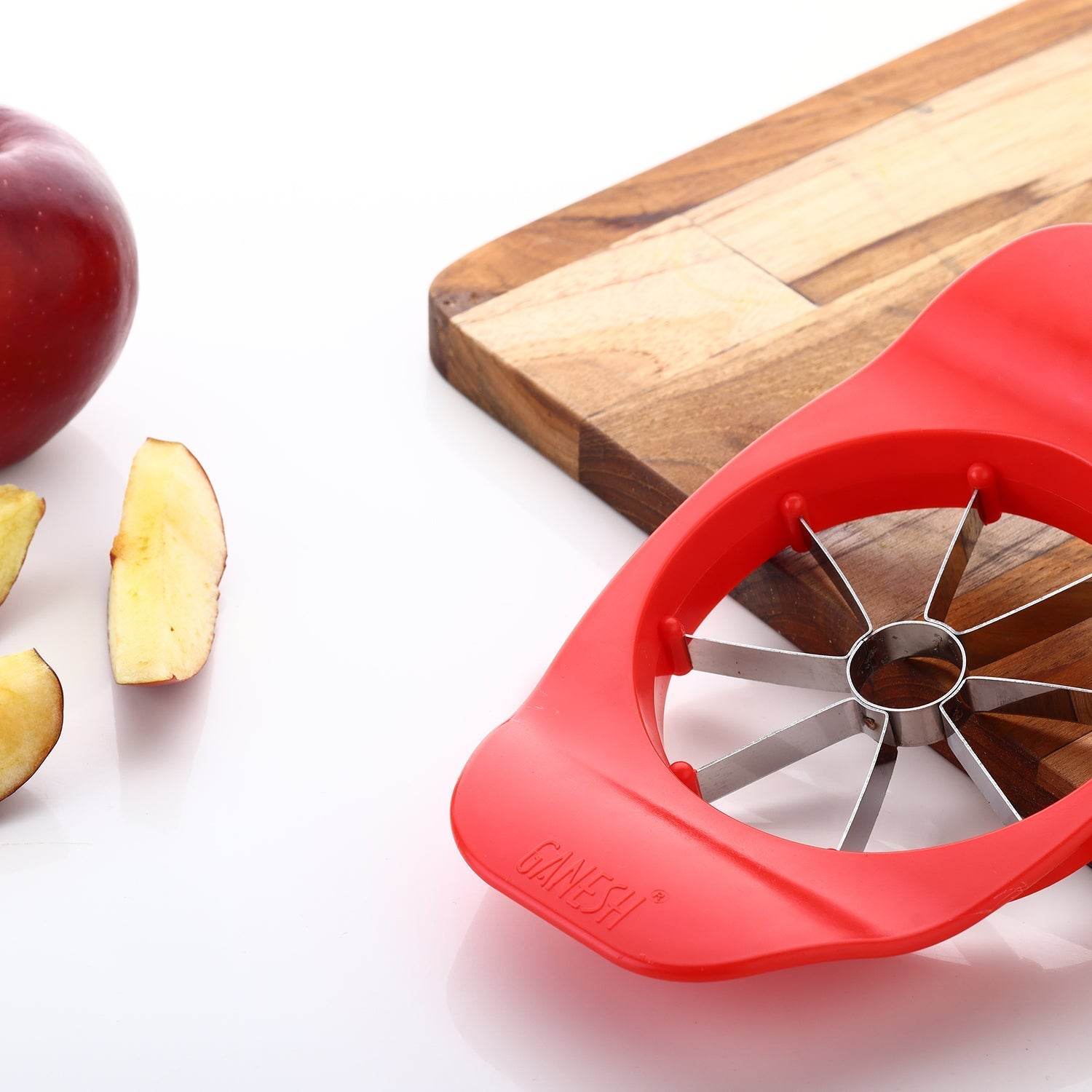 Ganesh Plastic & Stainless Steel Apple cutter (colors may vary) - infinityexculsivestore.com