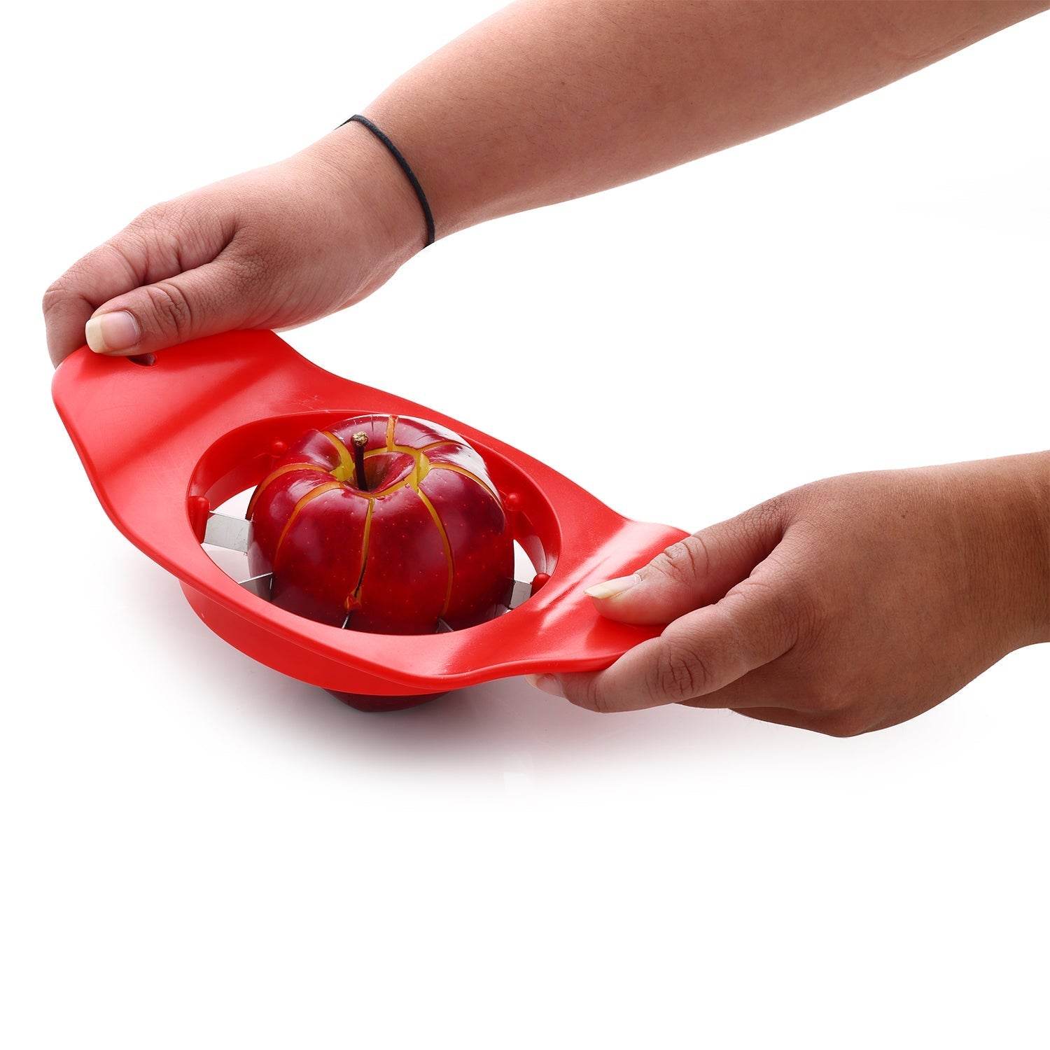 Ganesh Plastic & Stainless Steel Apple cutter (colors may vary) - infinityexculsivestore.com