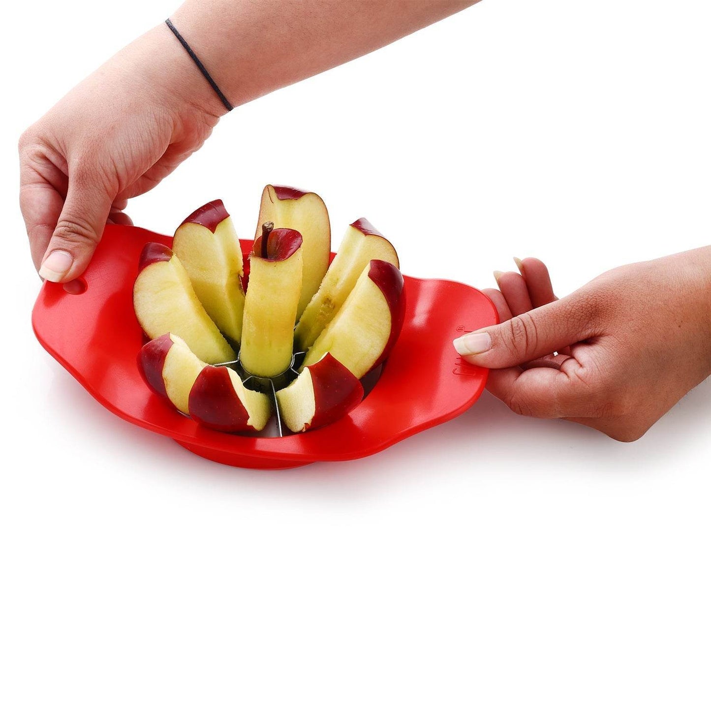Ganesh Plastic & Stainless Steel Apple cutter (colors may vary) - infinityexculsivestore.com