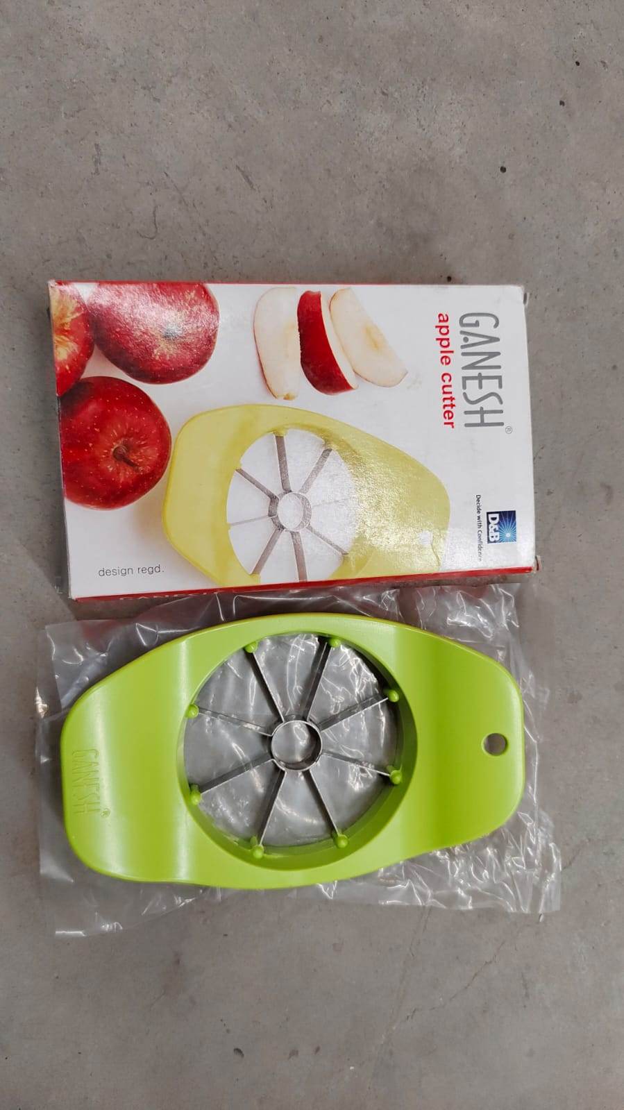 Ganesh Plastic & Stainless Steel Apple cutter (colors may vary) - infinityexculsivestore.com