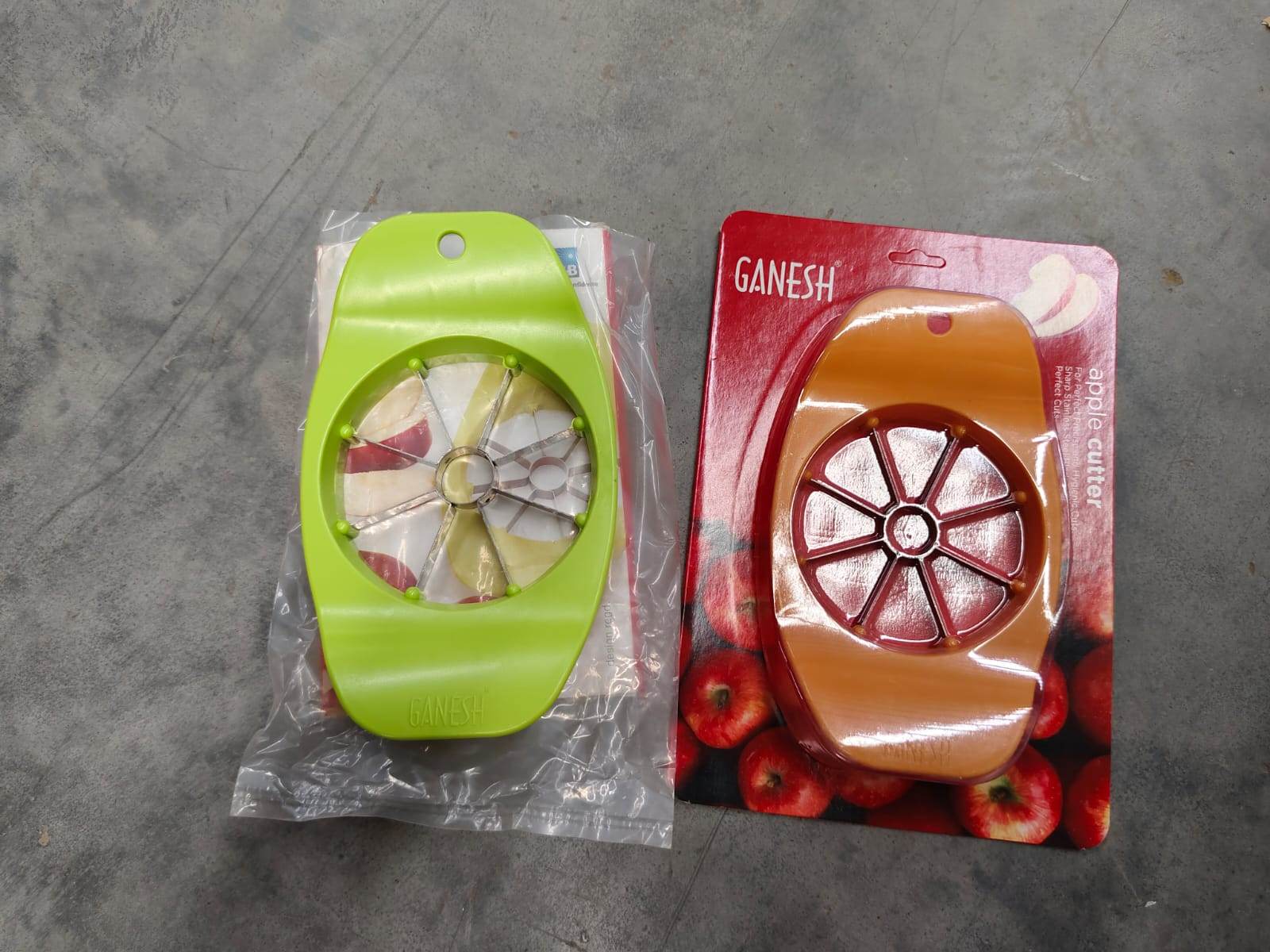 Ganesh Plastic & Stainless Steel Apple cutter (colors may vary) - infinityexculsivestore.com