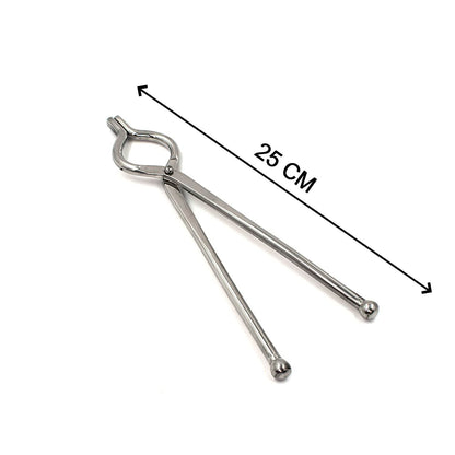Ganesh Premium Quality Unbreakable Stainless Steel Goti Sandsi / Sansi / Pakkad / Pincer / Chimta / Tongs / Utensil Holder Smart Kitchen Tool - 8mm - infinityexculsivestore.com