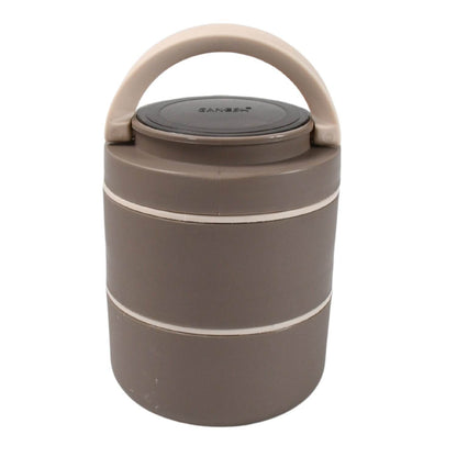 Ganesh Smart Stack 2 Layer Portable Lunch Box Stainless Steel Airtight Leak-Proof Lunch Box for Office, School, Picnic: Color May Vary (2 Layer) - infinityexculsivestore.com