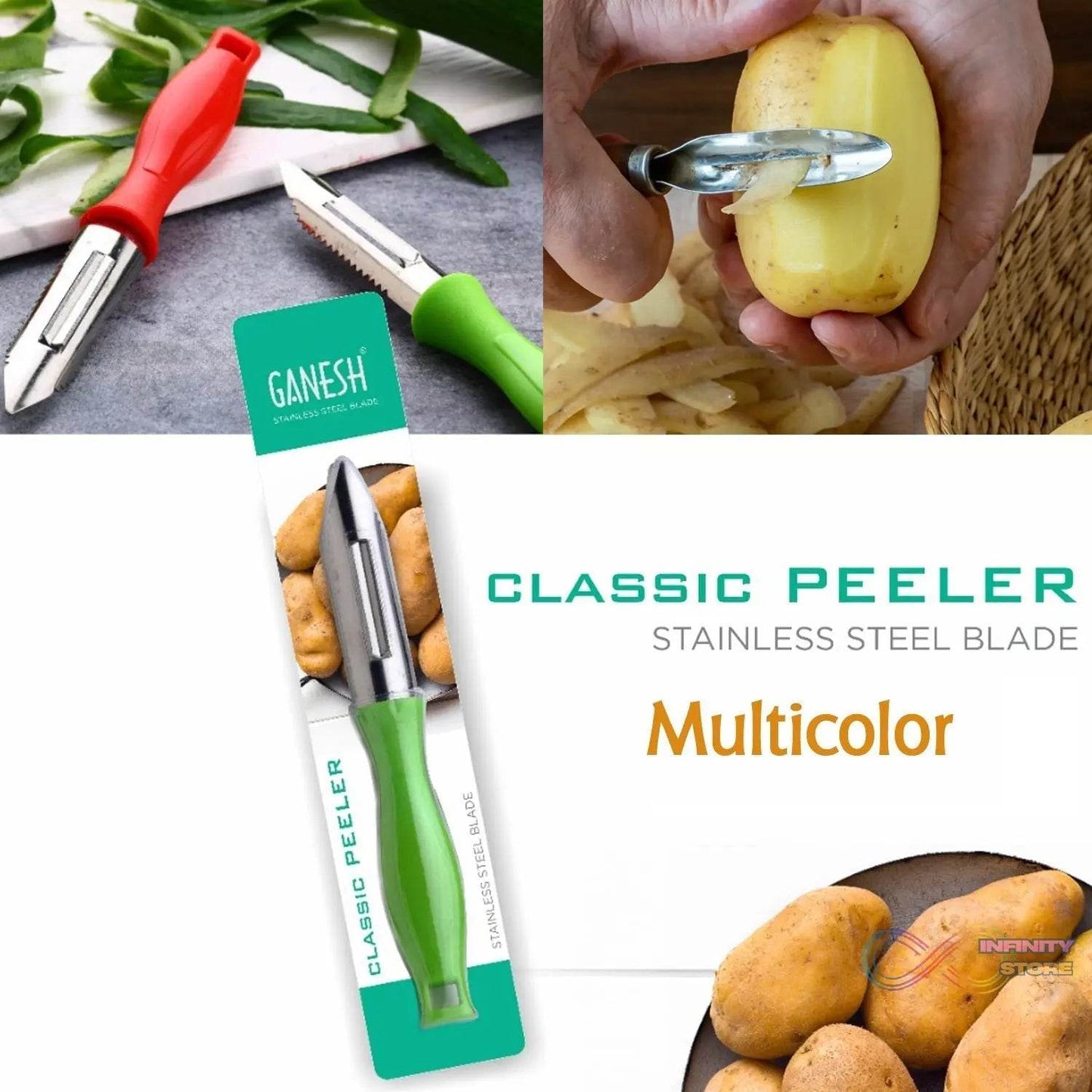 Ganesh Stainless Steel Classic Peeler - infinityexculsivestore.com