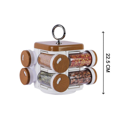 Ganesh Storewell Plastic Spice Rack - Set of 8 - infinityexculsivestore.com