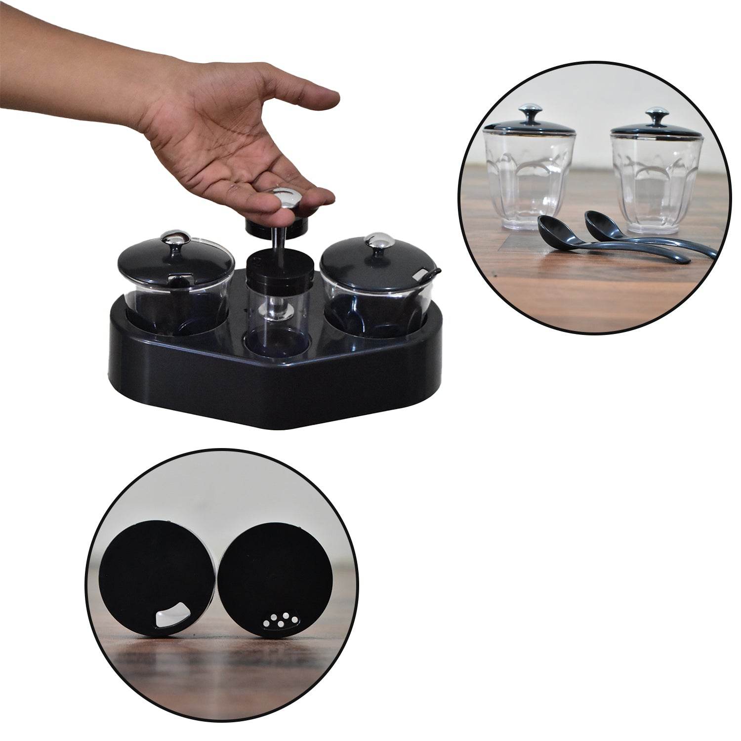 Ganesh rendy Condiment set For Kitchen Transparent jar For Easy To Access Spice 1 Piece Spice Set (Plastic) - infinityexculsivestore.com