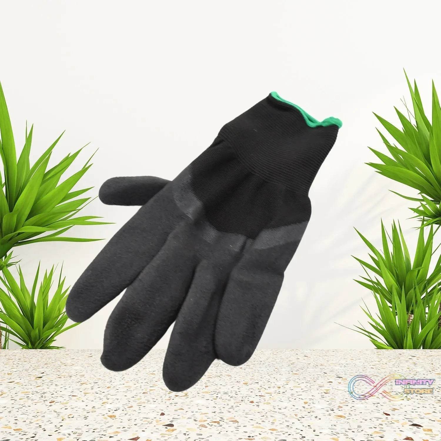 Garden Farming Gloves With Hand Fingertips & Plastic Claws (1 Pair) - infinityexculsivestore.com