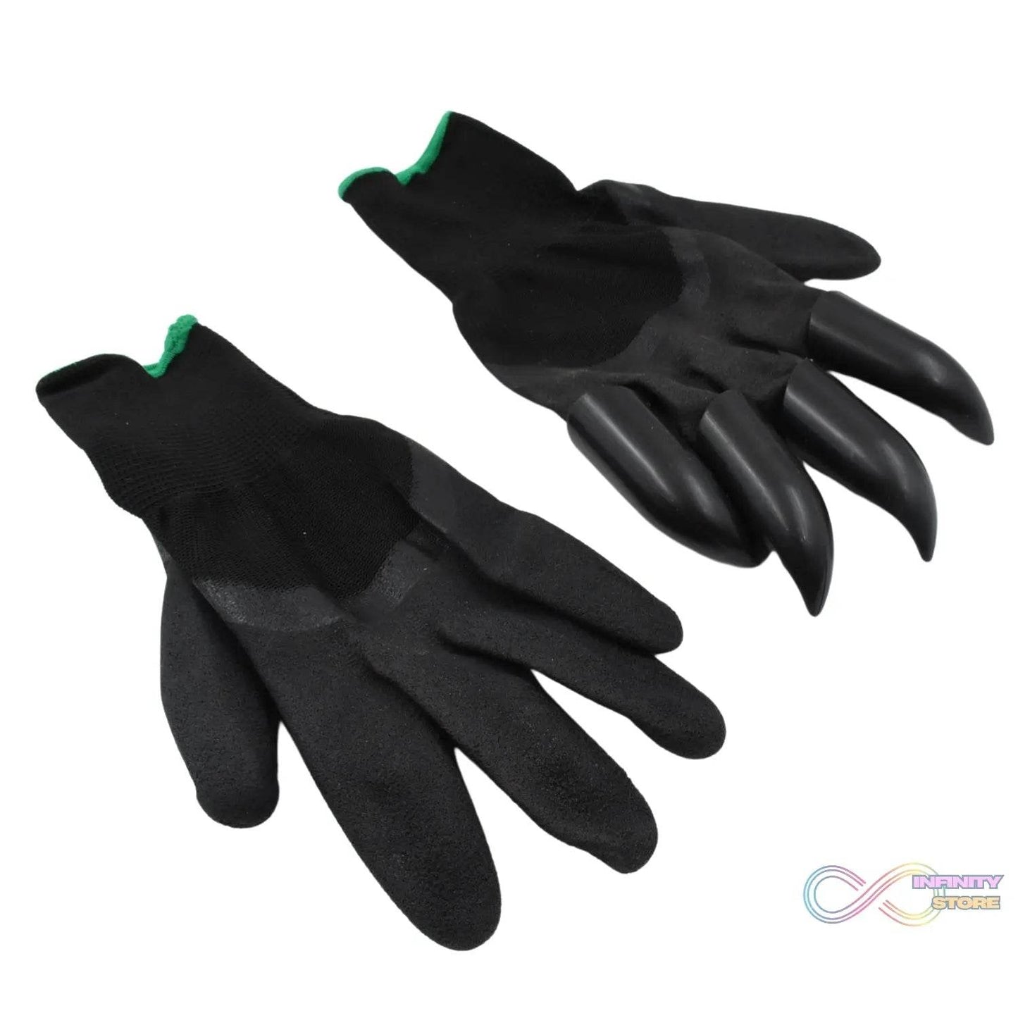 Garden Farming Gloves With Hand Fingertips & Plastic Claws (1 Pair) - infinityexculsivestore.com
