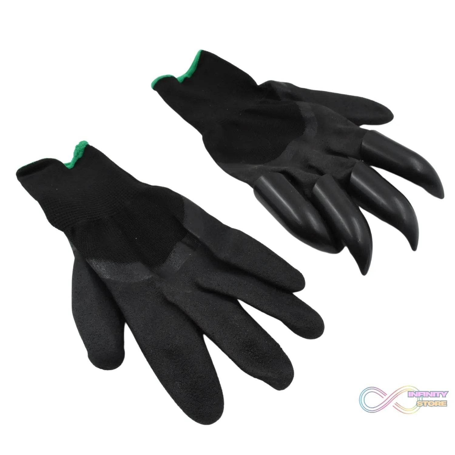 Garden Farming Gloves With Hand Fingertips & Plastic Claws (1 Pair) - infinityexculsivestore.com
