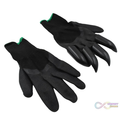Garden Farming Gloves With Hand Fingertips & Plastic Claws (1 Pair) - infinityexculsivestore.com