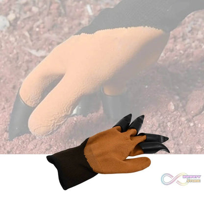 Garden Farming Gloves With Hand Fingertips & Plastic Claws (1 Pair) - infinityexculsivestore.com