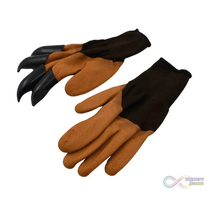 Garden Farming Gloves With Hand Fingertips & Plastic Claws (1 Pair) - infinityexculsivestore.com