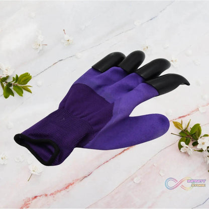 Garden Farming Gloves With Hand Fingertips & Plastic Claws (1 Pair) - infinityexculsivestore.com