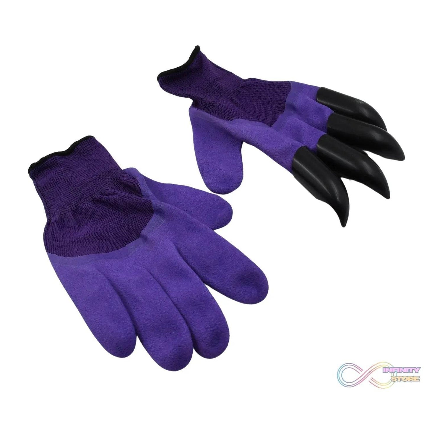 Garden Farming Gloves With Hand Fingertips & Plastic Claws (1 Pair) - infinityexculsivestore.com