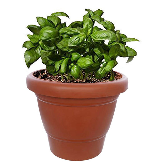Garden Heavy Plastic Planter Pot / Gamla 6 inch (Brown, Pack of 1, Small) - infinityexculsivestore.com