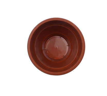 Garden Heavy Plastic Planter Pot / Gamla 6 inch (Brown, Pack of 1, Small) - infinityexculsivestore.com