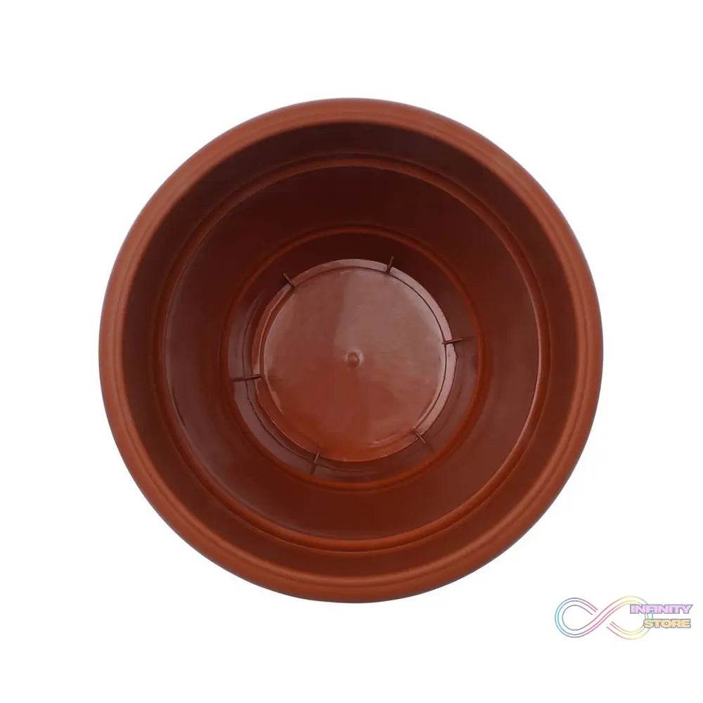 Garden Heavy Plastic Planter Pot / Gamla 8 inch (Brown, Pack of 1,Medium ) - infinityexculsivestore.com