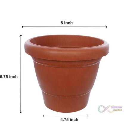 Garden Heavy Plastic Planter Pot / Gamla 8 inch (Brown, Pack of 1,Medium ) - infinityexculsivestore.com