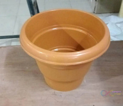 Garden Heavy Plastic Planter Pot / Gamla 8 inch (Brown, Pack of 1,Medium ) - infinityexculsivestore.com