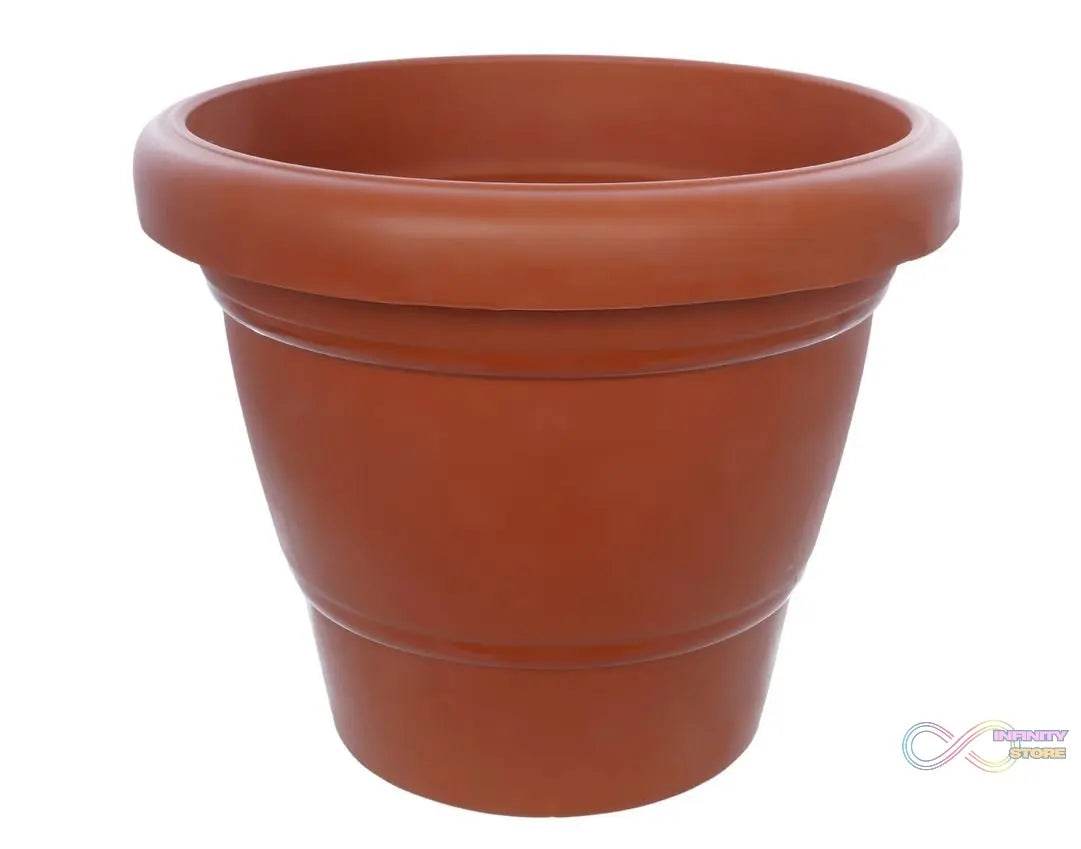 Garden Heavy Plastic Planter Pot / Gamla 8 inch (Brown, Pack of 1,Medium ) - infinityexculsivestore.com