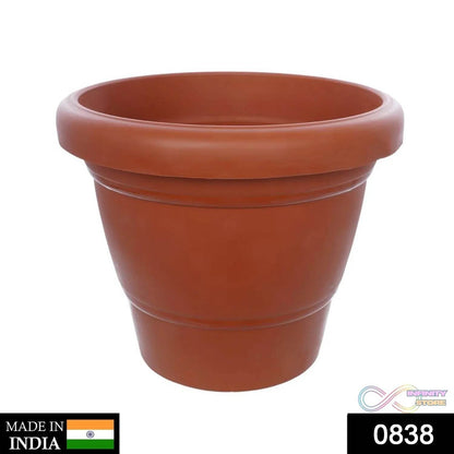 Garden Heavy Plastic Planter Pot / Gamla 8 inch (Brown, Pack of 1,Medium ) - infinityexculsivestore.com