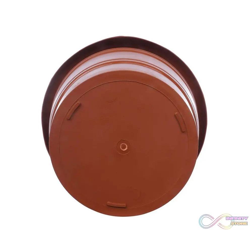 Garden Heavy Plastic Planter Pot / Gamla 8 inch (Brown, Pack of 1,Medium ) - infinityexculsivestore.com