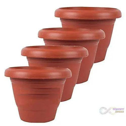 Garden Heavy Plastic Planter Pot / Gamla (Brown, Pack of 1) - infinityexculsivestore.com