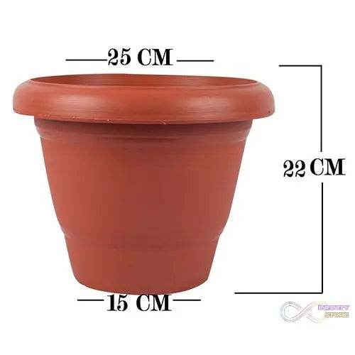 Garden Heavy Plastic Planter Pot / Gamla (Brown, Pack of 1) - infinityexculsivestore.com