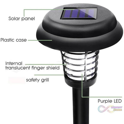 Garden Lighting UV LED Solar Powered LED Mosquito Trap / Bug Zapper (2 Pc) - infinityexculsivestore.com