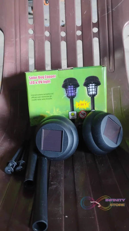Garden Lighting UV LED Solar Powered LED Mosquito Trap / Bug Zapper (2 Pc) - infinityexculsivestore.com