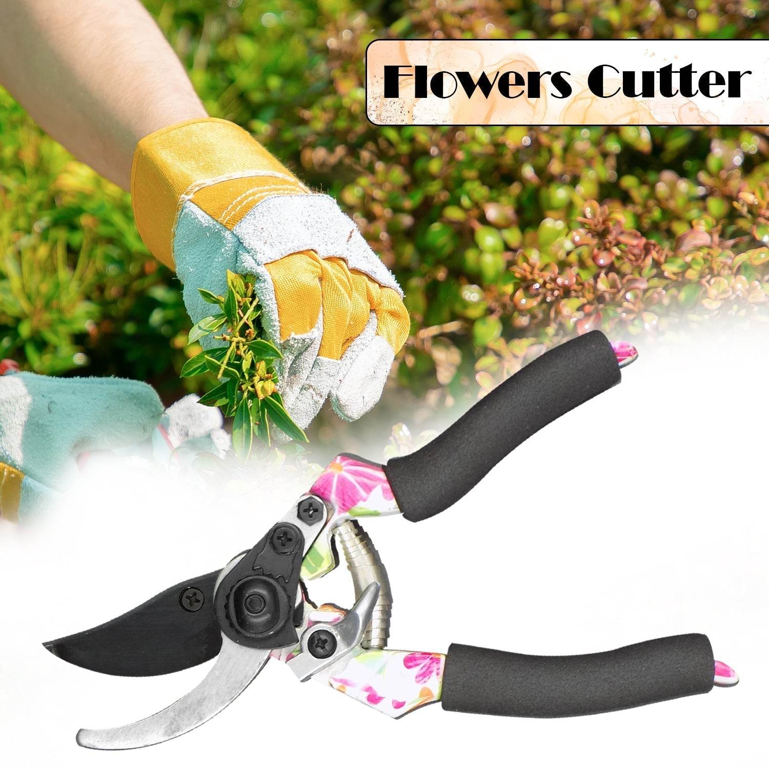 Garden Sharp Cutter Pruners Scissor with grip-handle - infinityexculsivestore.com
