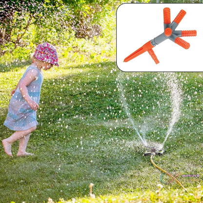 Garden Sprinkler 360° Rotating Adjustable Round 5 Arm Lawn Water Sprinkler for Watering Garden Plants / Pipe Hose Irrigation Yard Water Sprayer - infinityexculsivestore.com