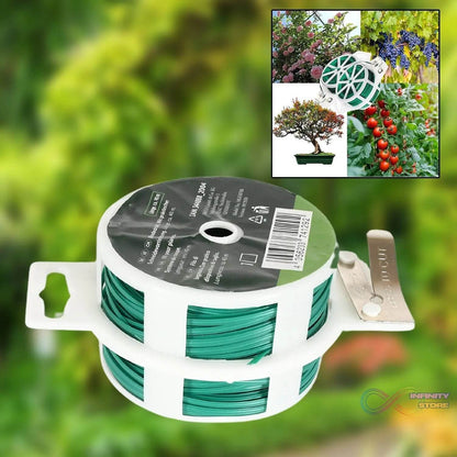 Garden Wire, Sturdy Plant Ties for Support, Garden Ties with Cutter for Tomatoes Vines, Plant Wire Tie Wire for Indoor, Outdoor, Home and Office Use (50 Mtr) - infinityexculsivestore.com