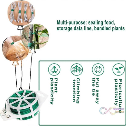 Garden Wire, Sturdy Plant Ties for Support, Garden Ties with Cutter for Tomatoes Vines, Plant Wire Tie Wire for Indoor, Outdoor, Home and Office Use (50 Mtr) - infinityexculsivestore.com