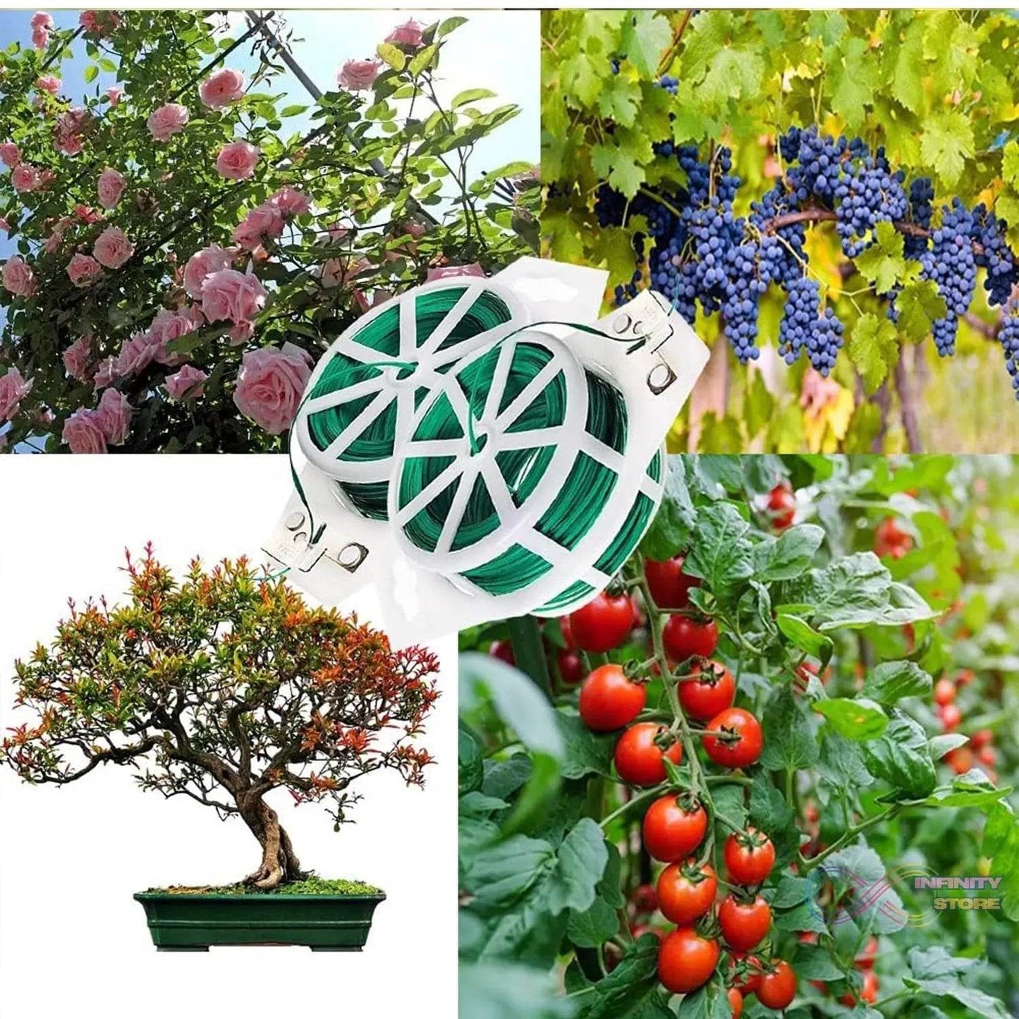 Garden Wire, Sturdy Plant Ties for Support, Garden Ties with Cutter for Tomatoes Vines, Plant Wire Tie Wire for Indoor, Outdoor, Home and Office Use (50 Mtr) - infinityexculsivestore.com